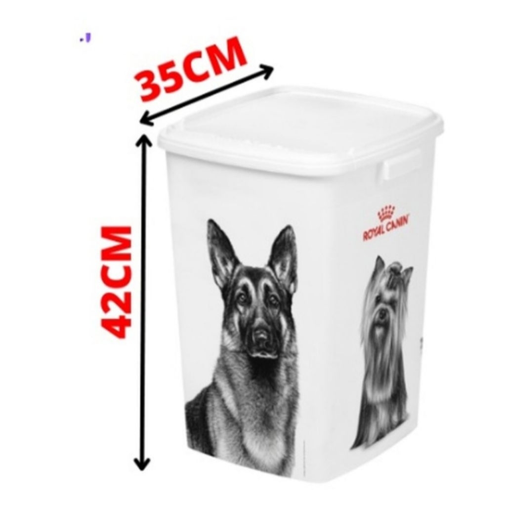 Royal Canin 51L Dry Food Container Dog Or Cat Food - Tempat Wadah Makan Kucing Atau Anjing 51 Liter