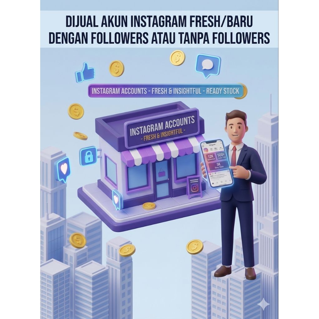 JUAL AKUN IG FRESH & BARU