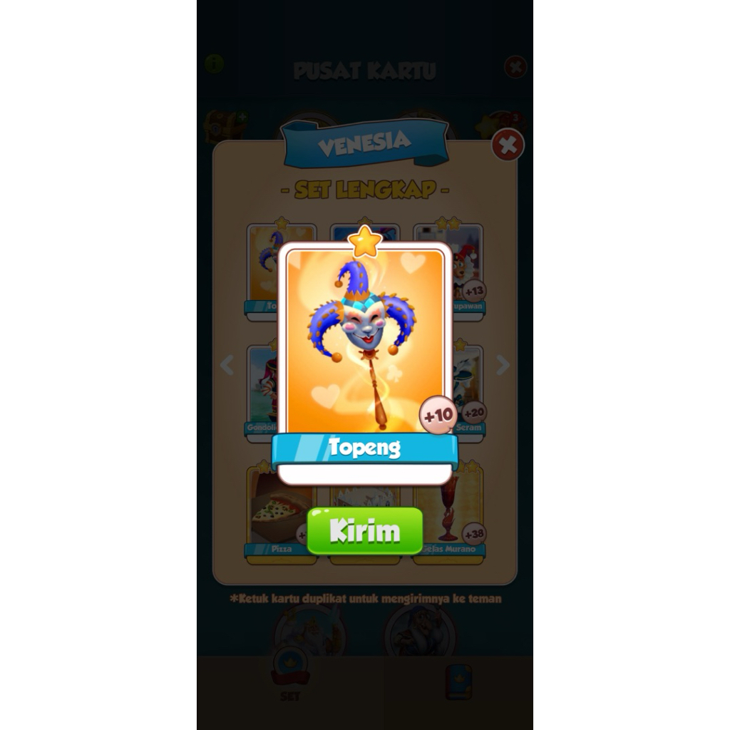 Coin Master Card Spin Topeng Andromeda Matador