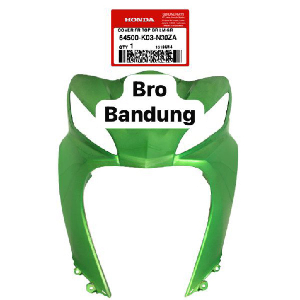 Original 64500K03N30ZA Cover FR TOP, Panel Depan Honda Revo Fi Hijau