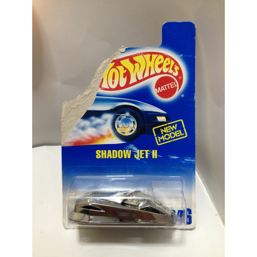 Hot Wheels. 1995 Mainline - 246. Shadow Jet II. Black Chrome 5DOT by MATTEL