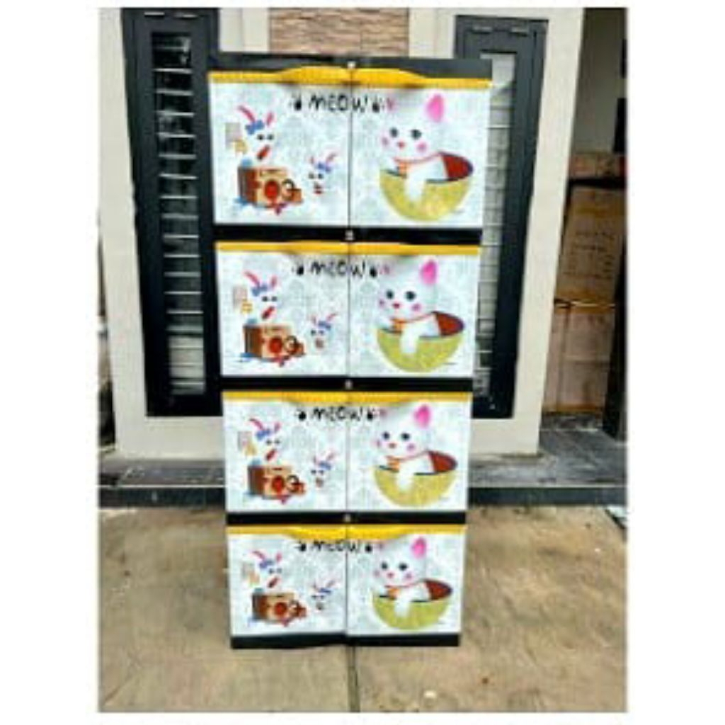 ready susun 4 lemari sinbak harmony susun 4 motif meow