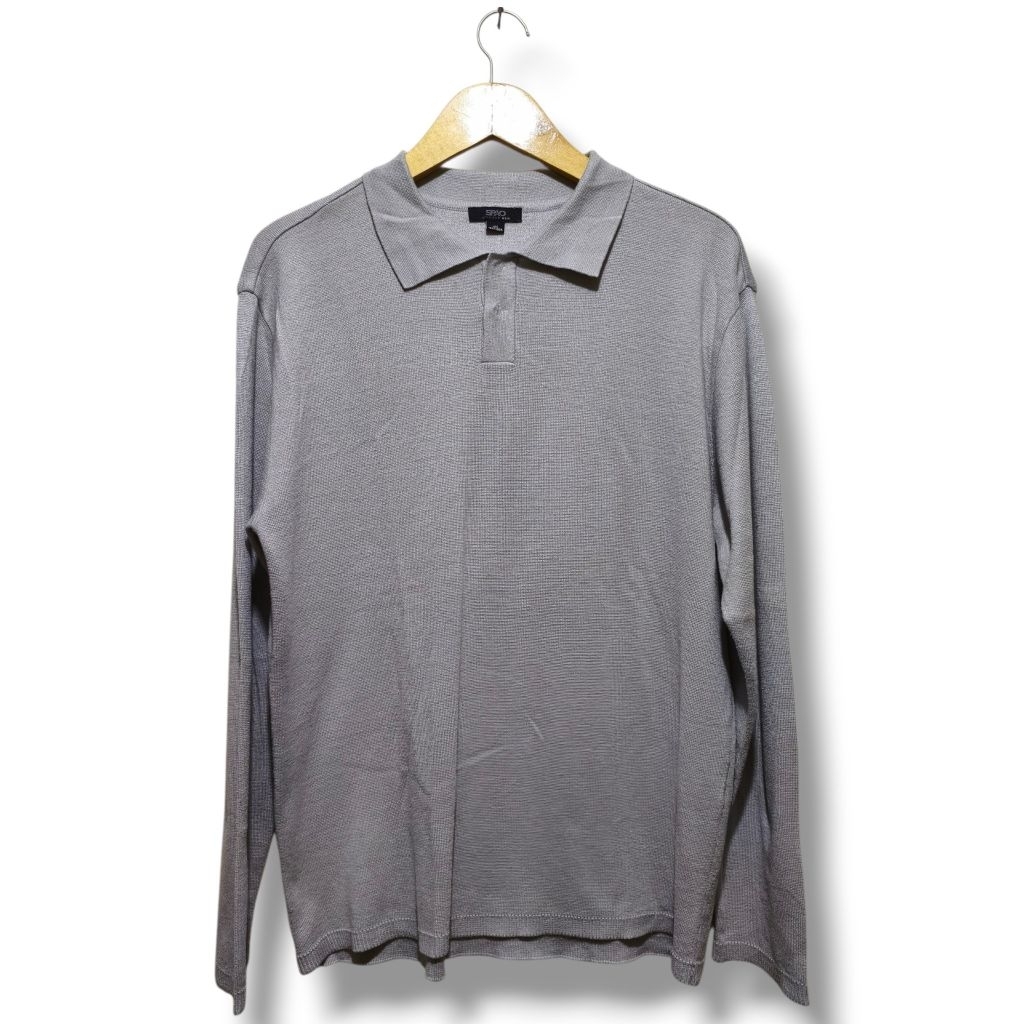KNITWEAR ORIGINAL KERAH SPAO WARNA ABU-ABU