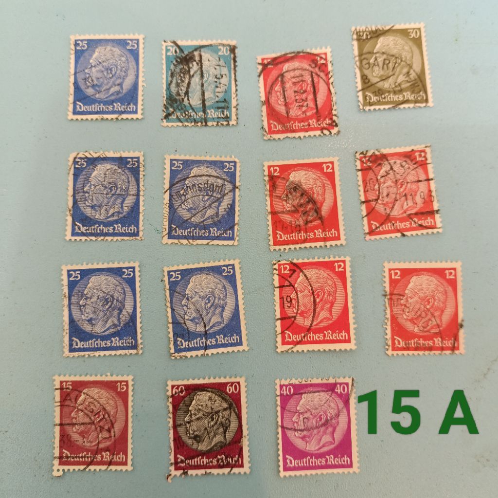 15 biji perangko prangko used vintage kuno belanda