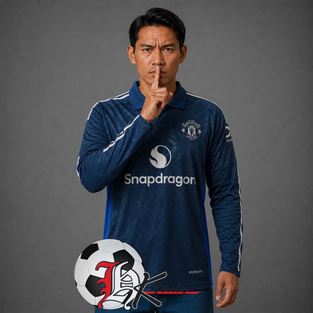 JERSEY BOLA MU AWAY LONGSLEEVE FANS VERSION 2024/2025