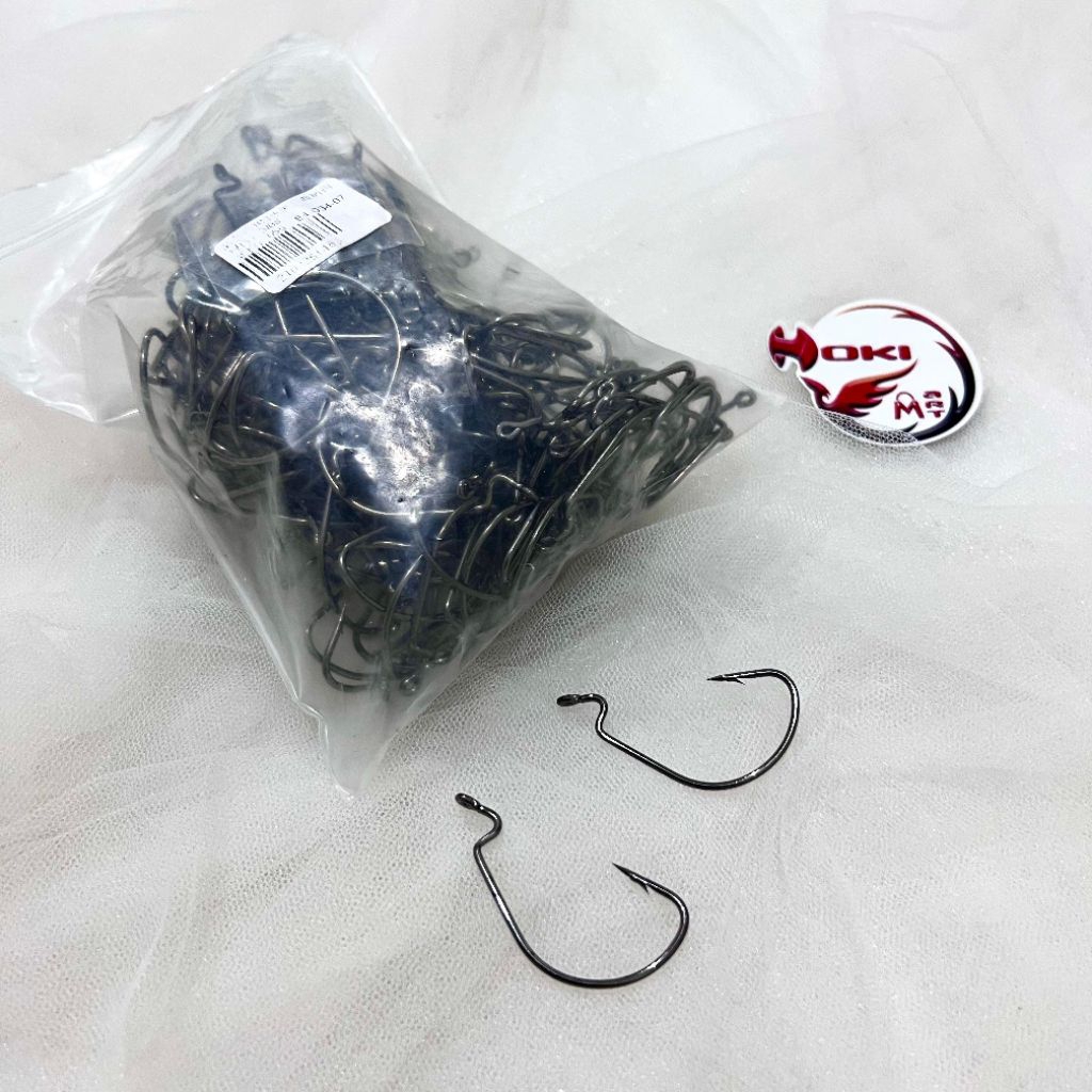 Mata kail soft lure isi 100 / mata pancing worm hook untuk soft lure