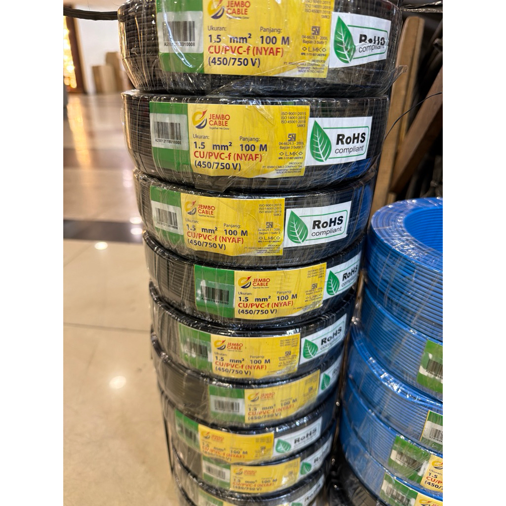 Kabel Jembo NYAF 1.5 mm Serabut / NYAF 1,5mm NYAF 1.5mm AF 1.5mm AF 1,5 Jembo 100m Serabut