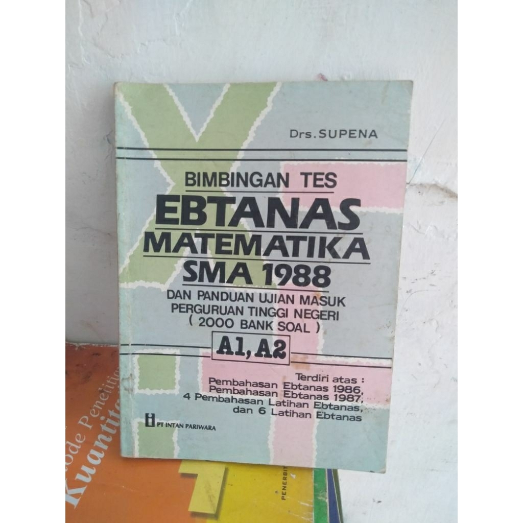 buku Bimbingan Tes Ebtanas Matematika SMA 1988
