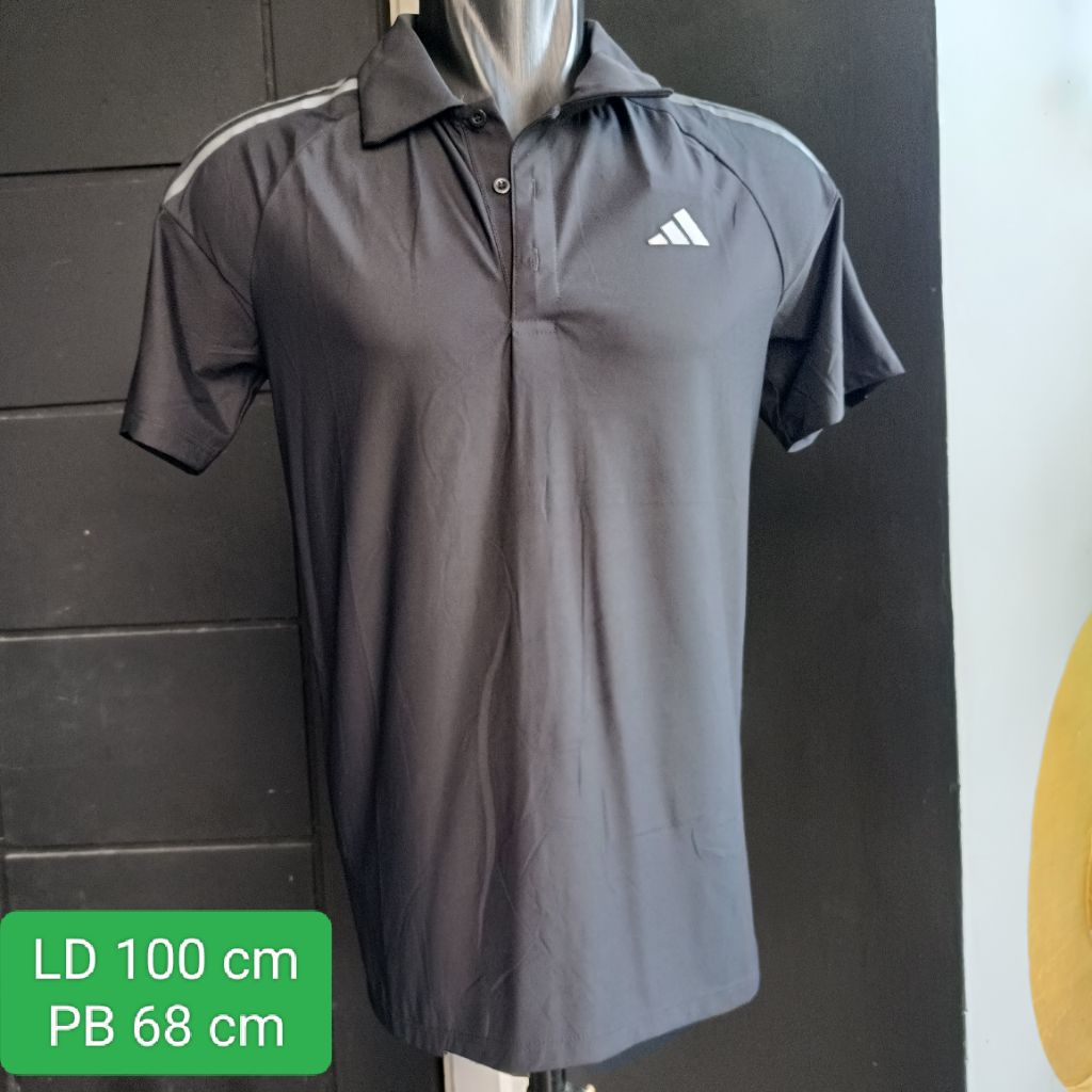 Ads Kaos kerah kaos polo dry fit kaos sepeda dri fit  kaos dry fit kaus kerah kaos olahraga hitam si