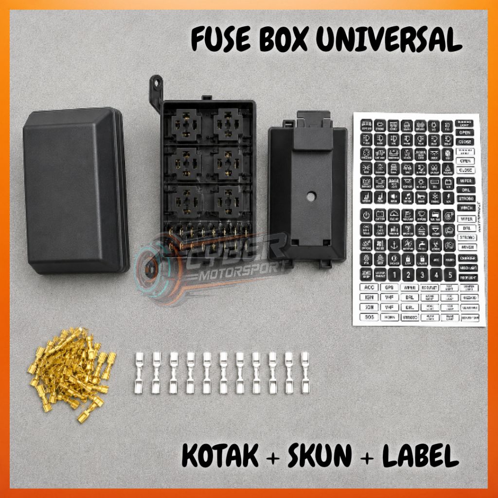 Box tempat sekring dan relay mobil universal. tempat sekring relay.