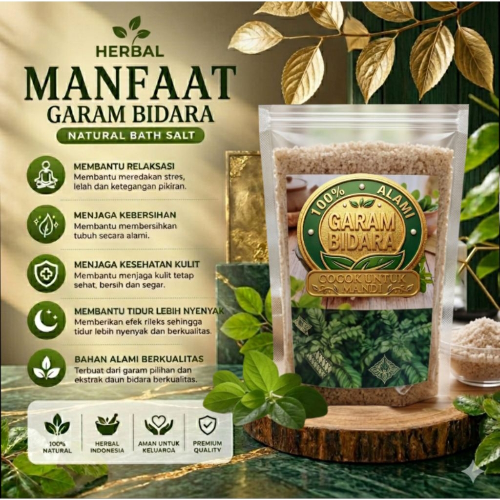 Kemasan 1kg Garam Bidara , Garam Mandi , Garam dan Serbuk Bidara Bisa COD