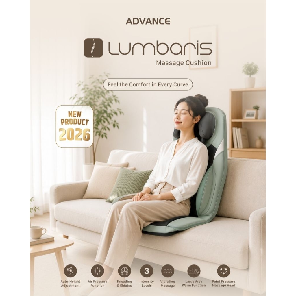 kursi pijat portable advance lumbaris - kursi pijat advance terbaru