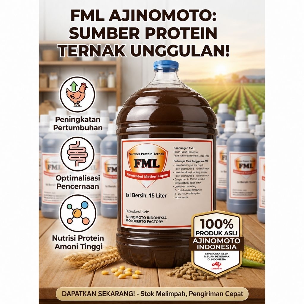 BOSTER CAMPURAN PAKAN TERNAK FML AJINOMOTO SUMBER PROTEIN TERNAK