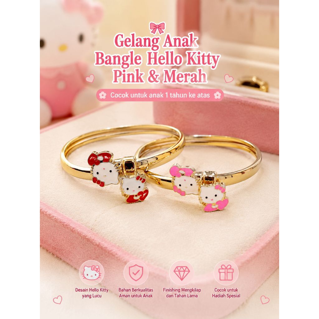 Gelang Anak HYL Jewelry - Tahan Karat, Ringan, Desain Unik