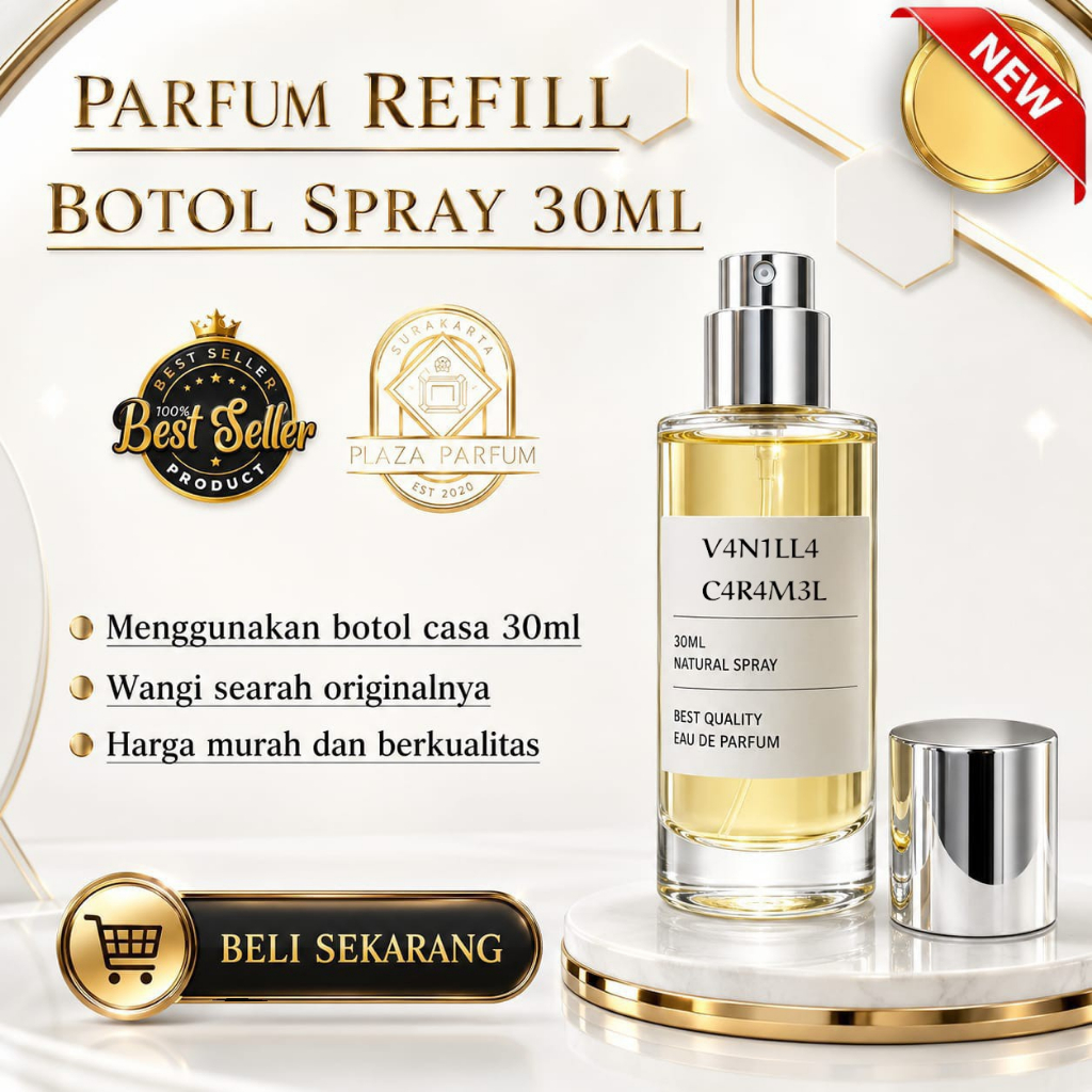 [PARFUM SPRAY 30ML] V4N1L4 C4R4M3L  PARFUM REFILL 30ML TERMURAH DAN TERLARIS