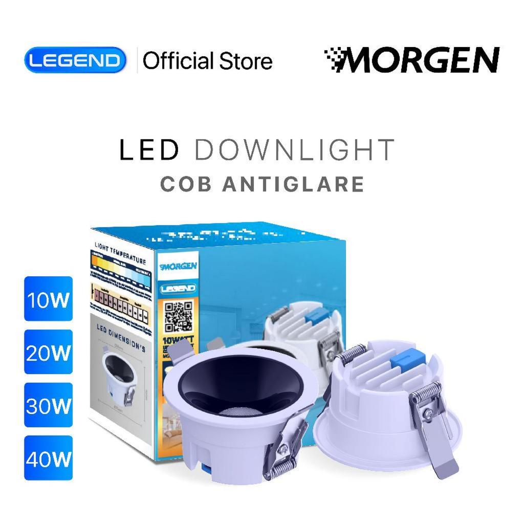 Morgen LED Downlight COB Anti Glare 10W 20W 30W 40W Lampu Downlight Anti Silau Legend Series MGDL618