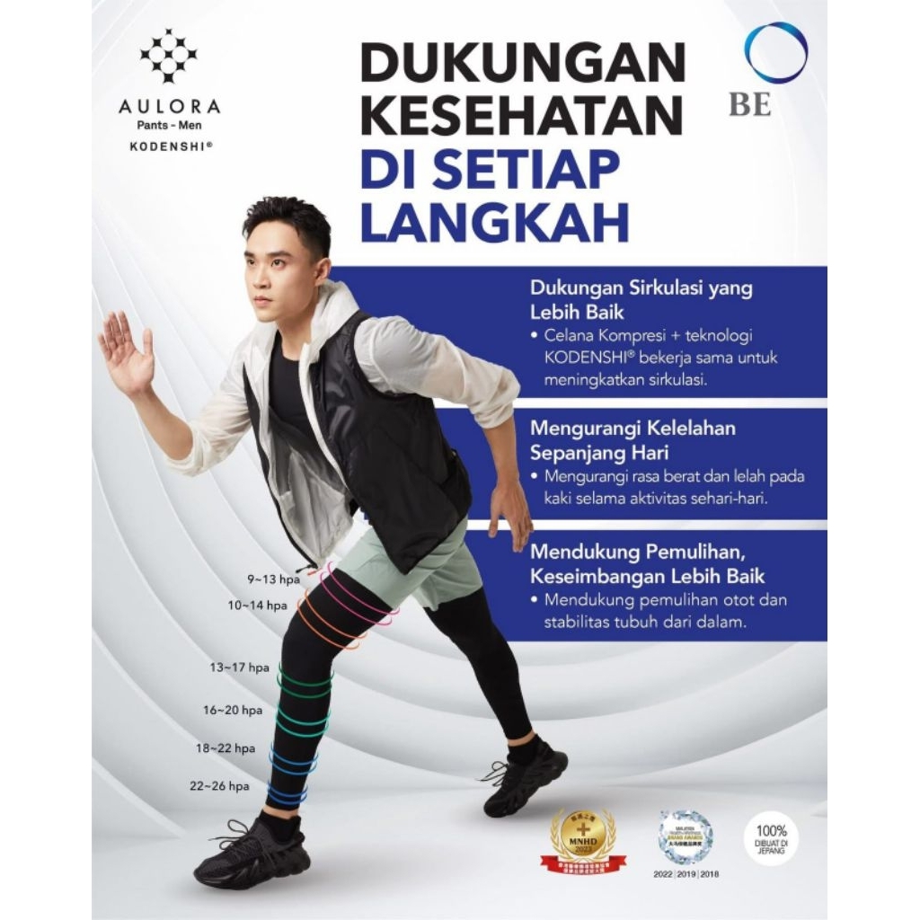 AULORA Pants with KODENSHI® Men ORIGINAL - Legging celana kesehatan pria terapi memperlancar peredar