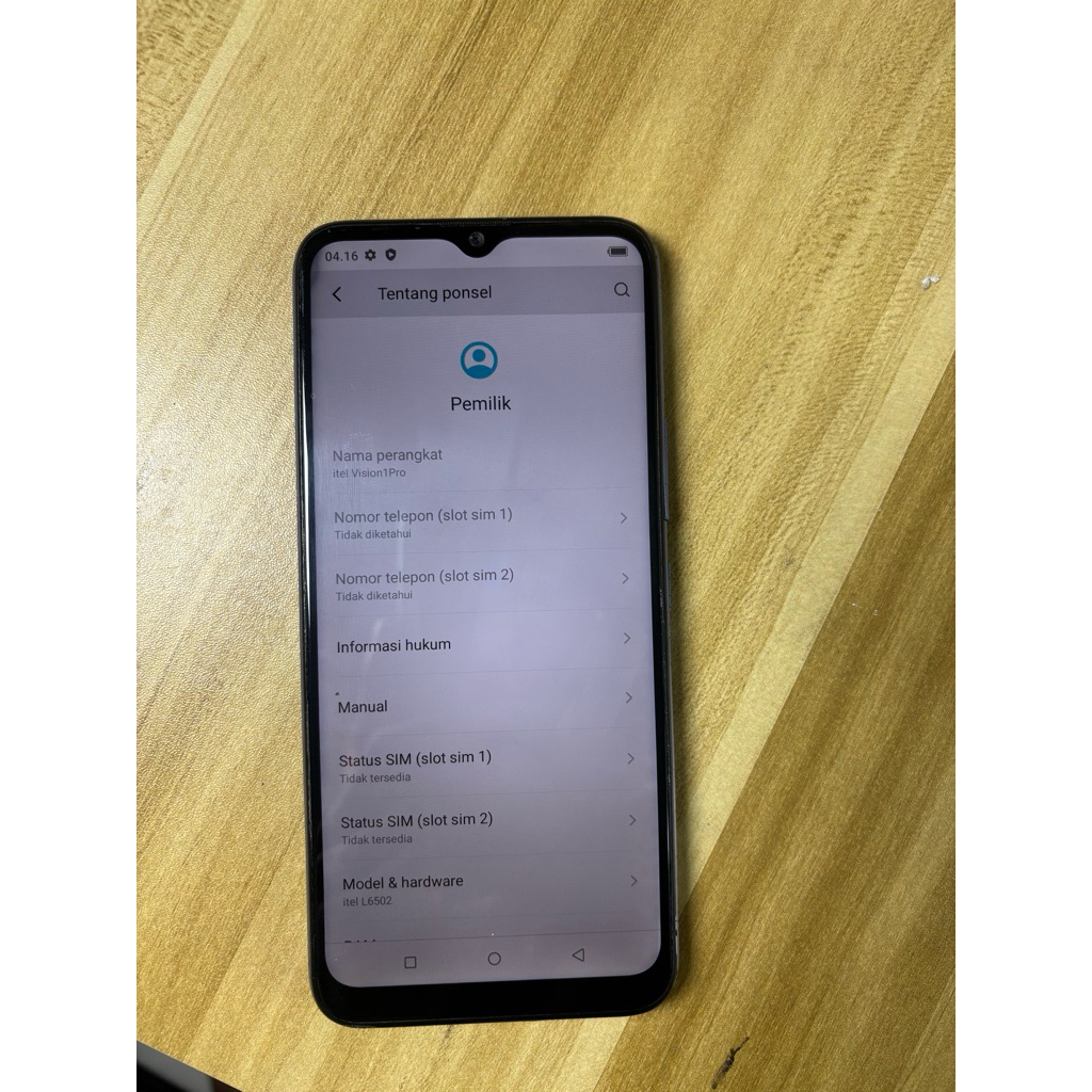 ITEL VISION 1 PRO 2/32 MINUS LCD MESIN NORMAL