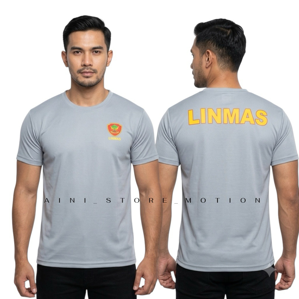 KAOS LINMAS TERBARU KAOS PENDEK LINMAS KAOS DALAMAN LINMAS ABU