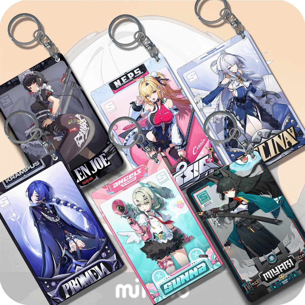 Gantungan Photocard/ID card Zenless ZZZ Miyabi Ellen, Gantungan Kunci PVC