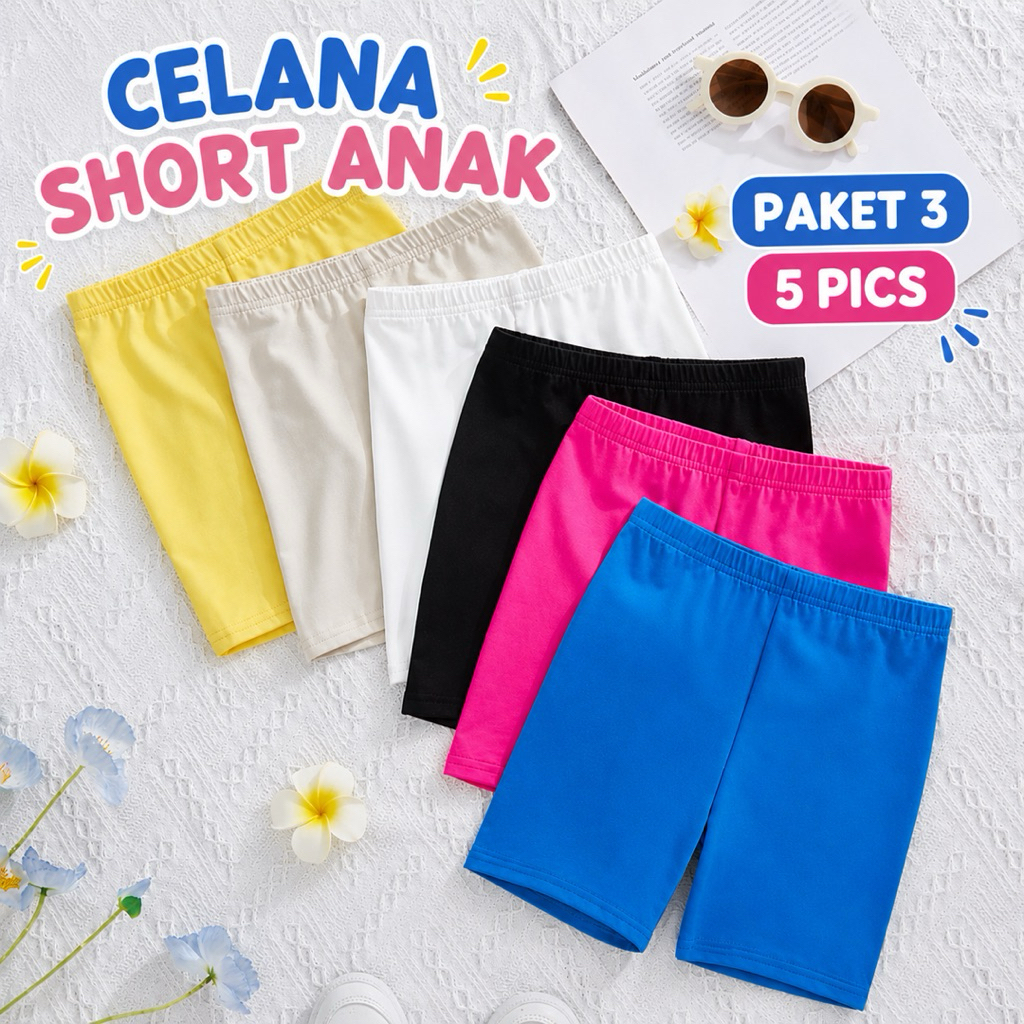 Paket hemat Celana Short Anak Premium Legging Pendek Shortpant Anak Tk Dan Anak SD
