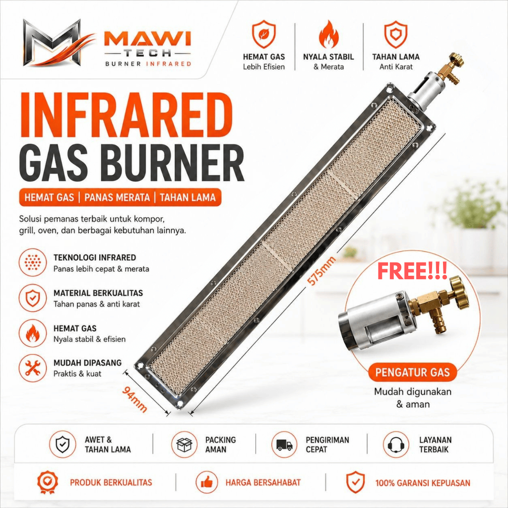 Burner Infrared Gas Infrared Gas LPG NG Burner Burner Kompor Stove Kompor Infrared