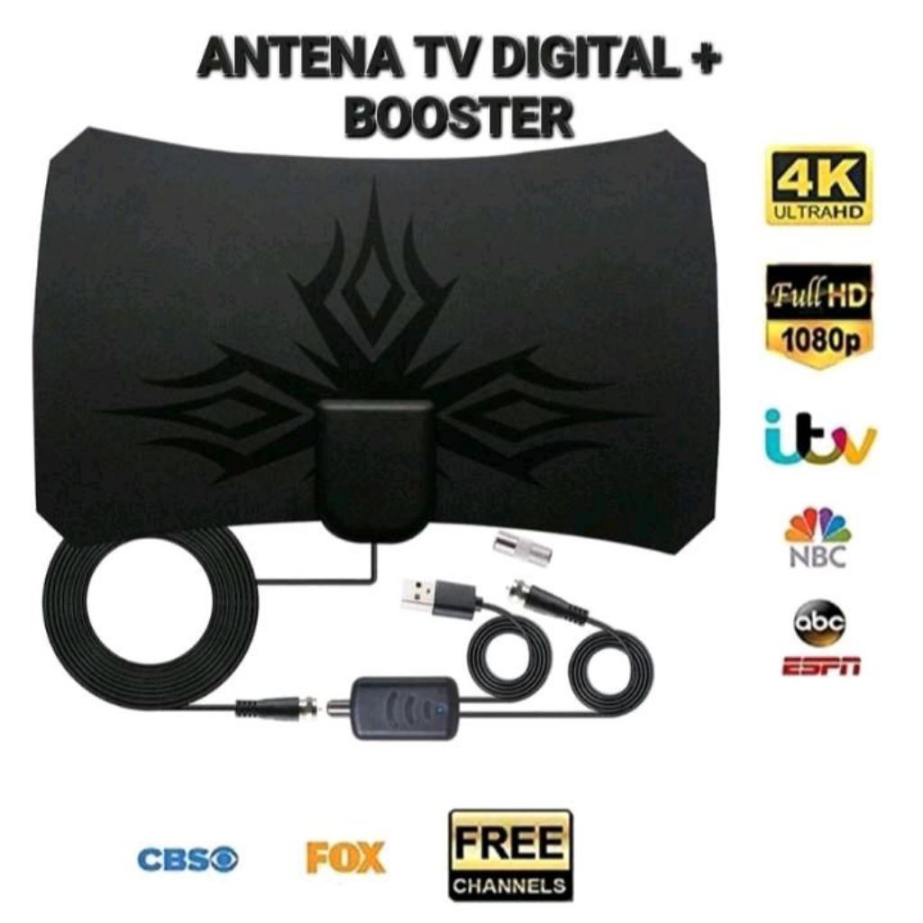 ANTENA TV DIGITAL + BOOSTER PENGUAT SINYAL Kabel