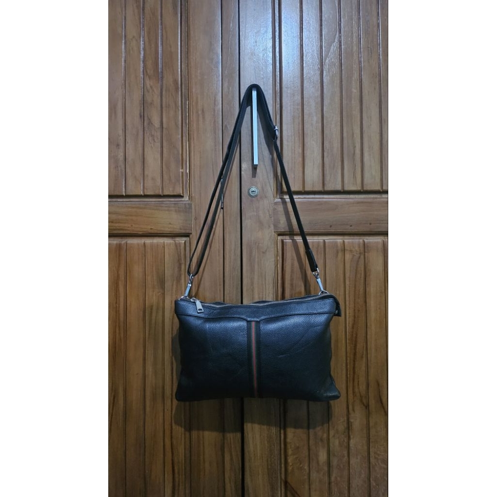 Sling bag kulit asli/sling bag cowok