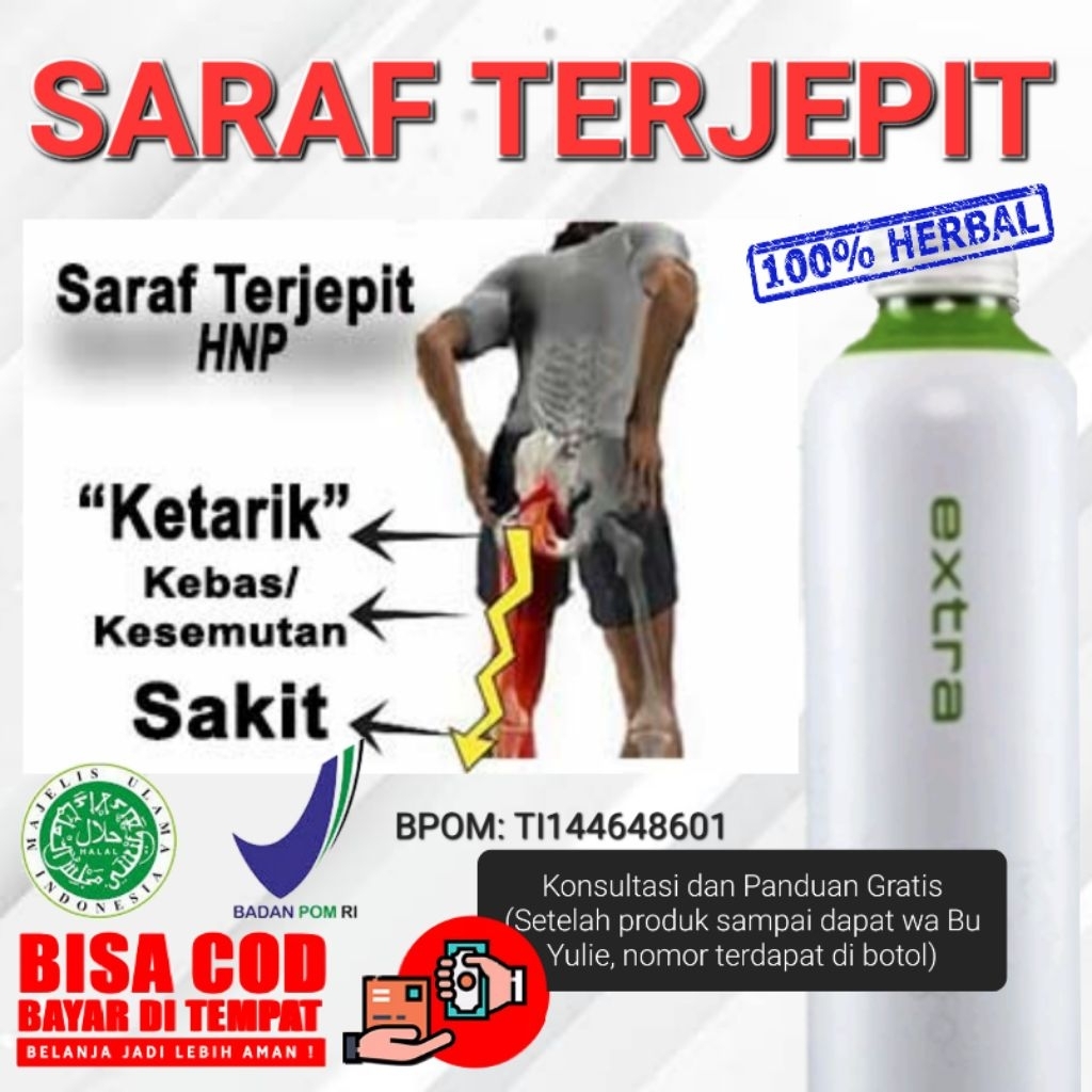 Obat Saraf terepit | Herbal HNP | nyeri punggung | saraf ketarik | herbal nyeri pinggang | kaki kese