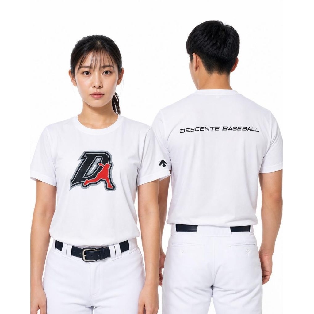 (Kaos Branded) Descente "Descente Baseball" Sportswear Tee M
