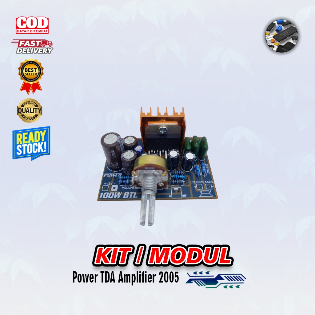 Power TDA  amplifier 100watt DC 12V Mono # pakai travo 3 Ampere 12 volt # IC 2005