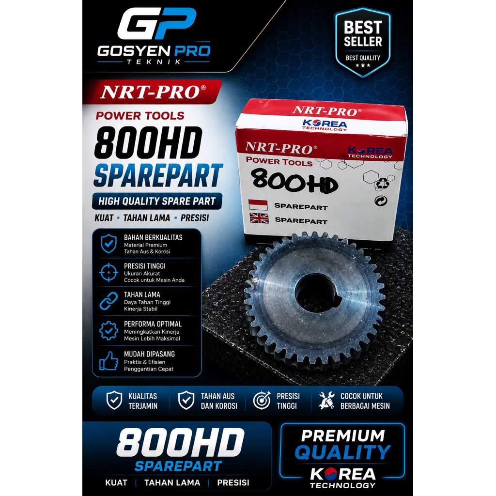 GEAR / GIGI NANAS BOR BETON 13MM NRT-PRO 800HD