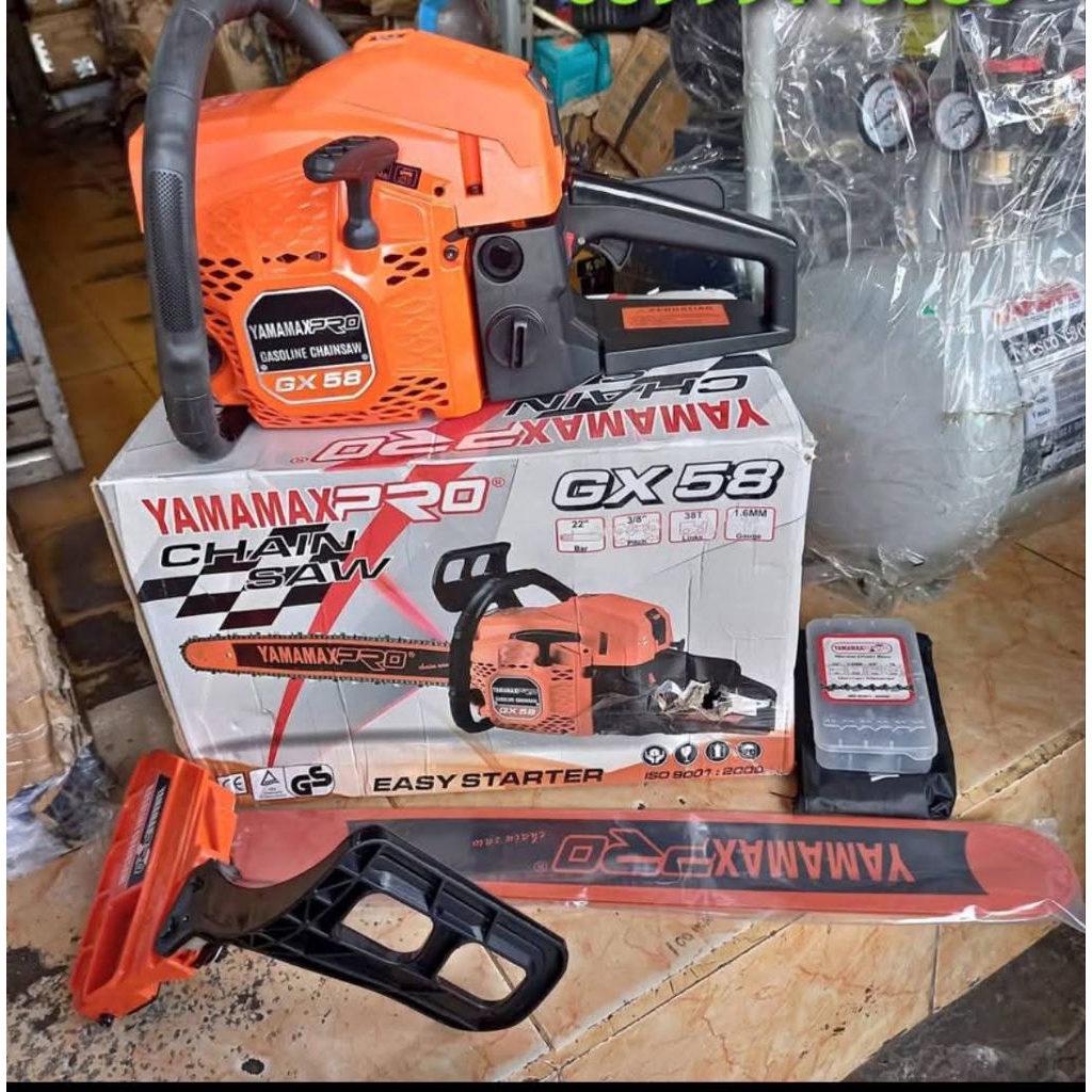 CHAINSAW SENSO YAMAMAX PRO GX58/BAR LASER 22 BAJA TENAGA KUAT