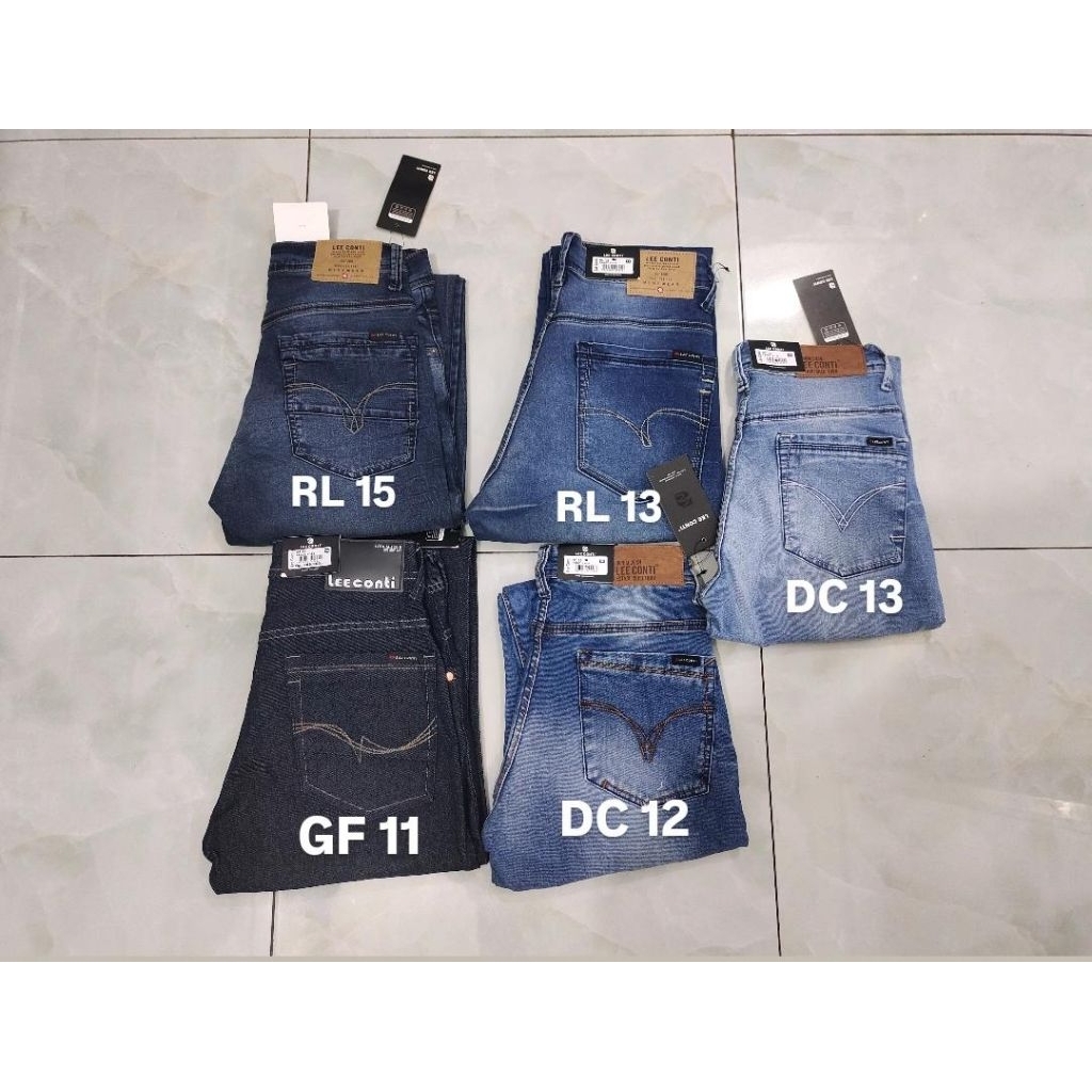 Celana Jeans Pria LeeConti UK 27-31 Model Slim, 7 Warna|| 100%Original