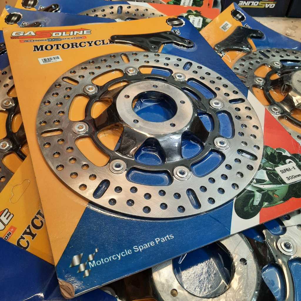 DISC PIRINGAN CAKRAM DEPAN SUPRA BAUT 5 GASOLINE COPY KTC 300MM+BRAKET