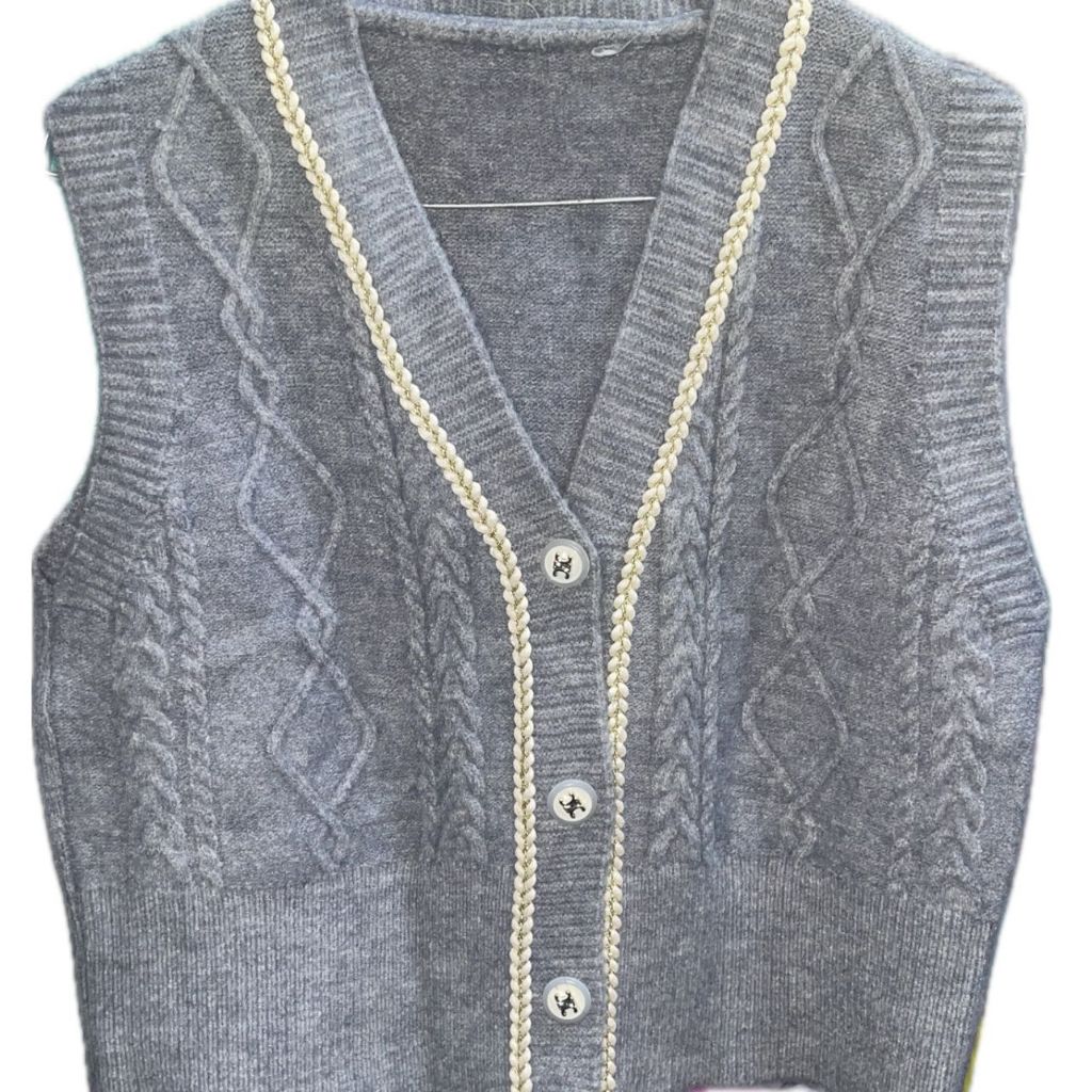 [preloved] Vest Rajut Cable Knit Chain List