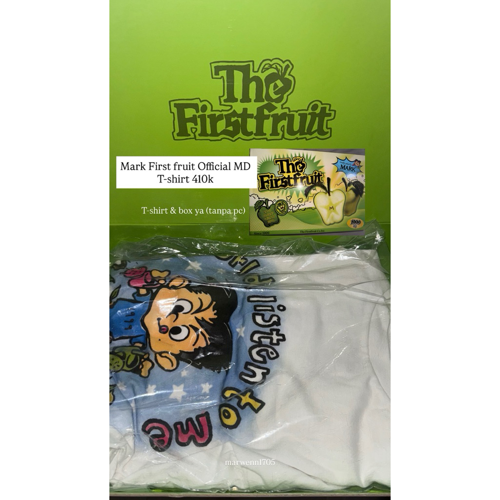 MARK LEE T-SHIRT FIRST FRUIT BOX SET (T-SHIRT & BOX ONLY, tanpa PC) OFFICIAL MD 100%