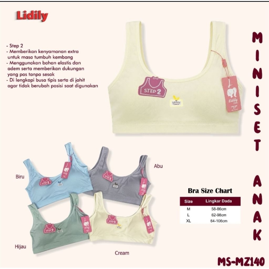 Lidily Miniset Anak Remaja Bra Miniset Anak Remaja