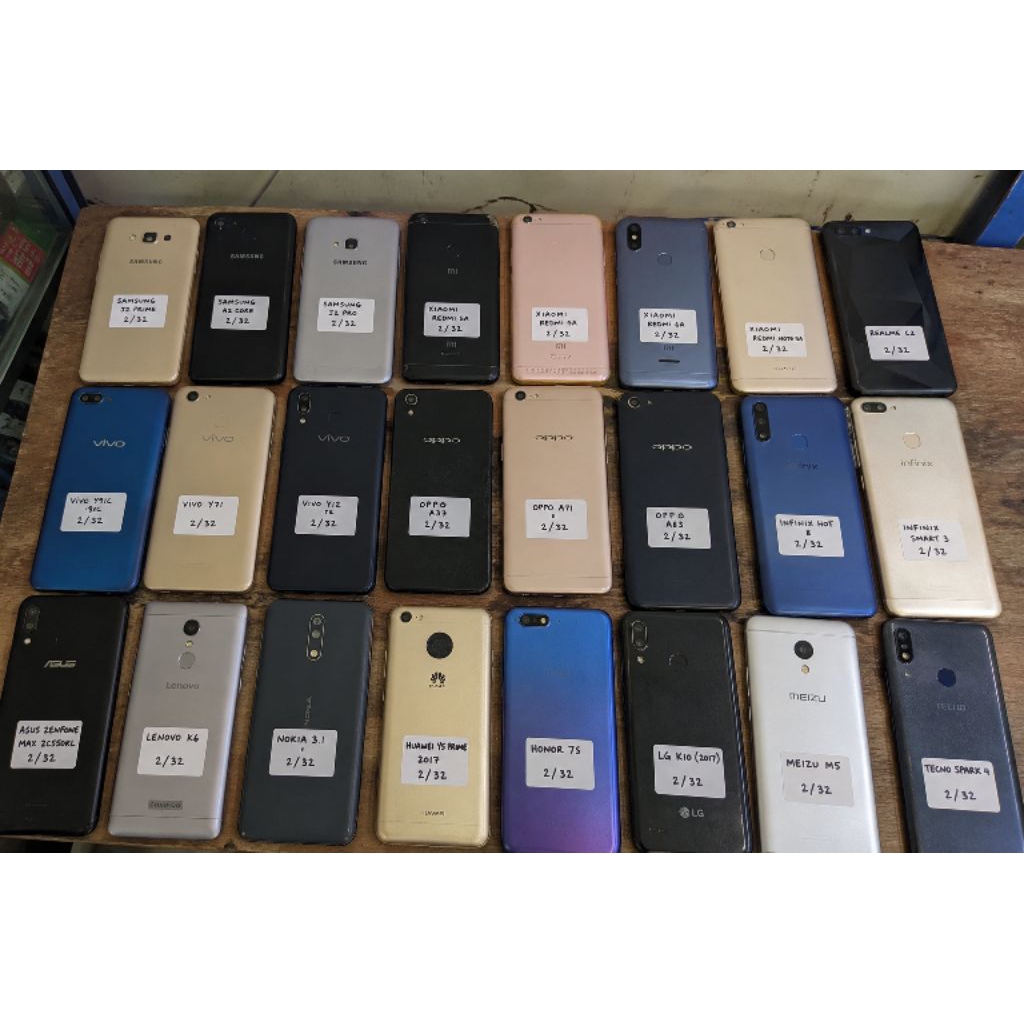 Hp second Ram 3/32 siap pakai merek random