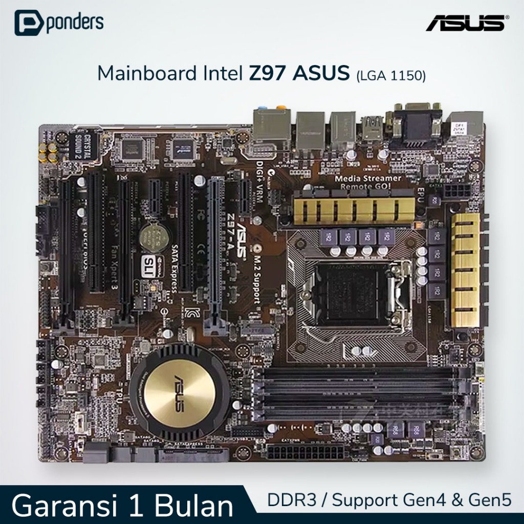 Mainboard Intel ASUS Z97 LGA 1150 DDR3 Support Gen4 & Gen5