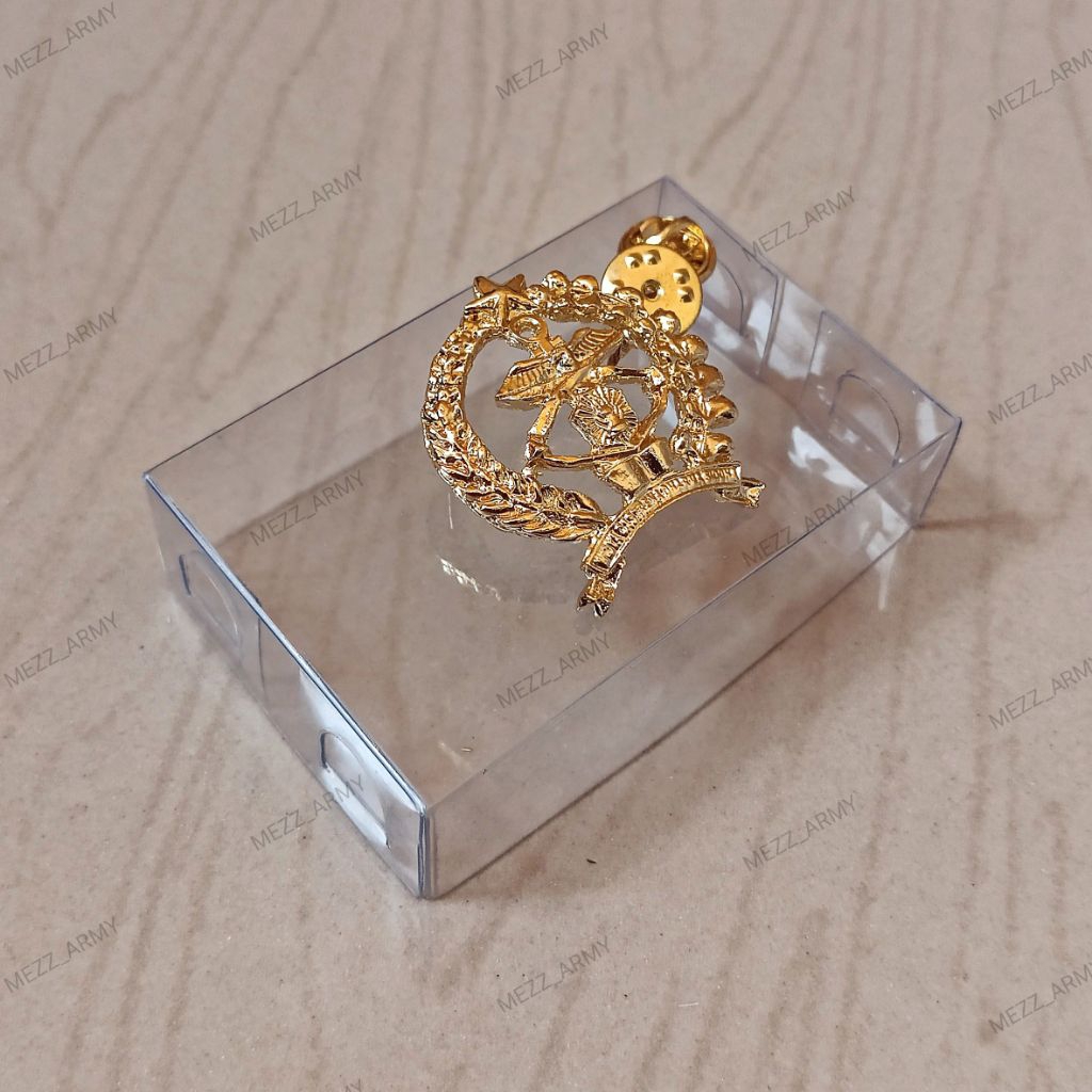 pin diksar menwa kancing paku logam gold
