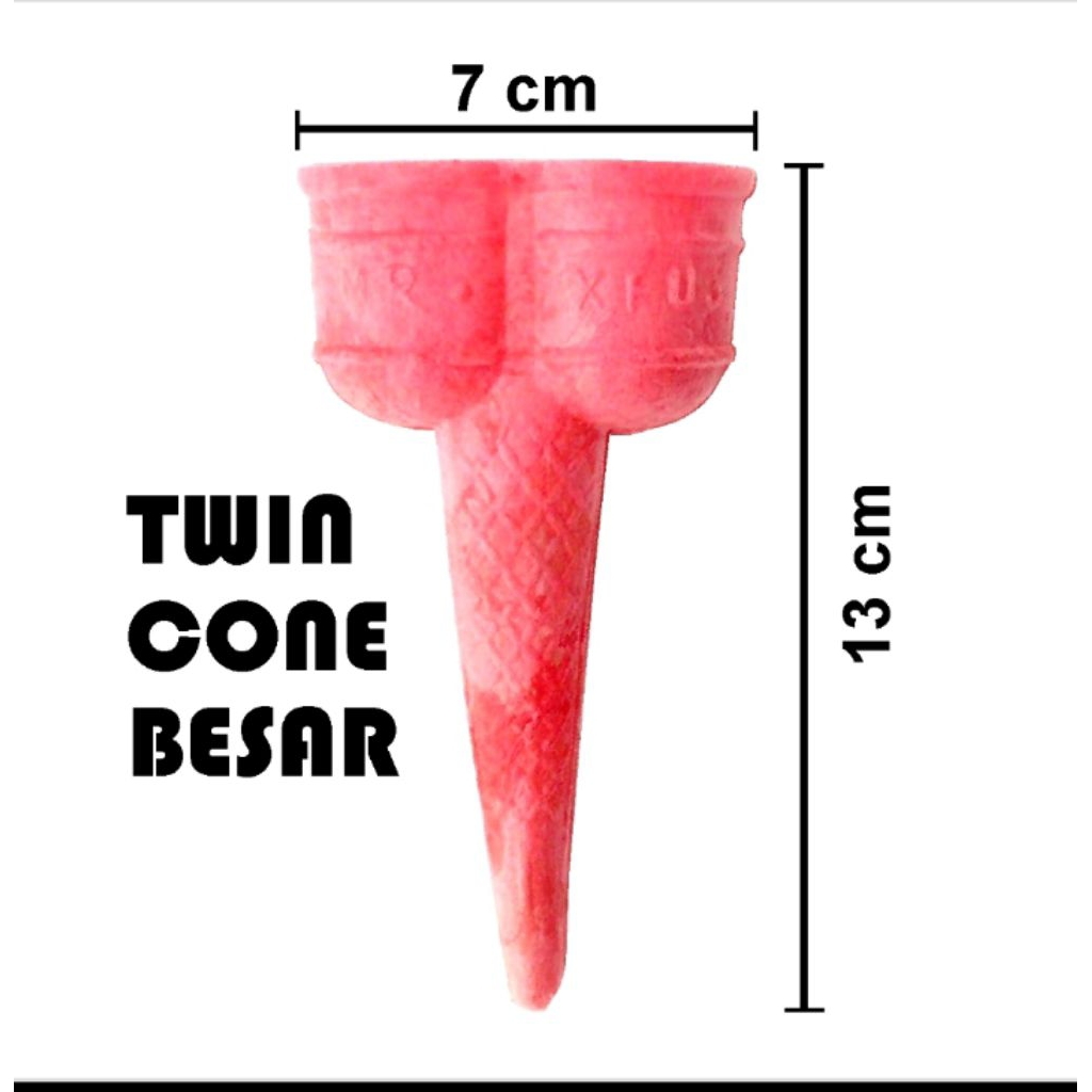 200 pcs Cone Es Krim Twin Besar