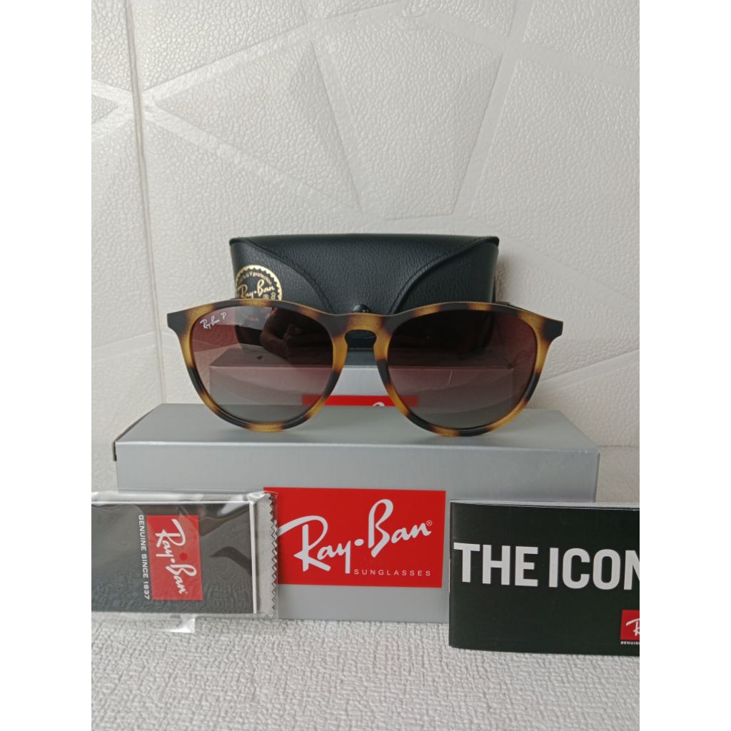 Kacamata Rayban ERIKA RB4171 865/13 Tourtoiseshel Progressive Tea Size 54 Original
