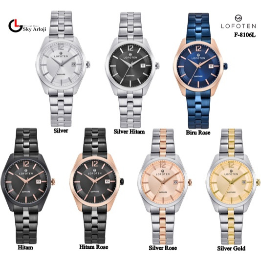 LOFOTEN 8106 Jam Tangan Wanita Analog Sapphire Glass