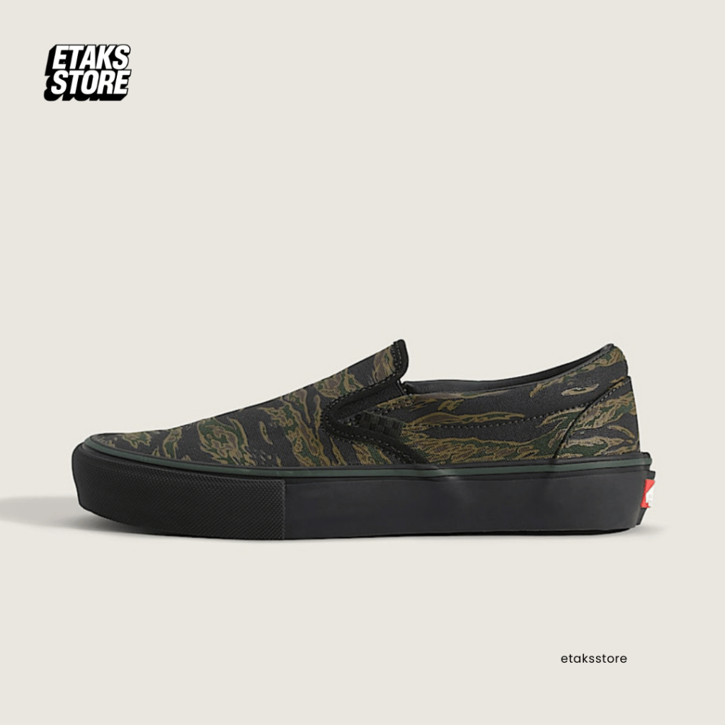 Sepatu Vans Skate Slip On Tiger Camo | Skateboard Shoes | Navya GMG | Original Resmi