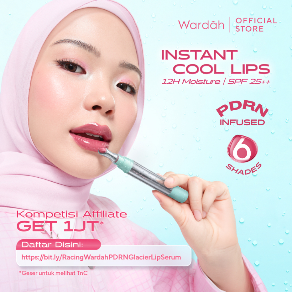 WARDAH PDRN Glacier Tinted Lip Serum with PDRN-infusion and SPF 25 -  Sensasi Dingin - Melembapkan M