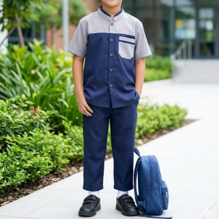 koko anak warna navy abu