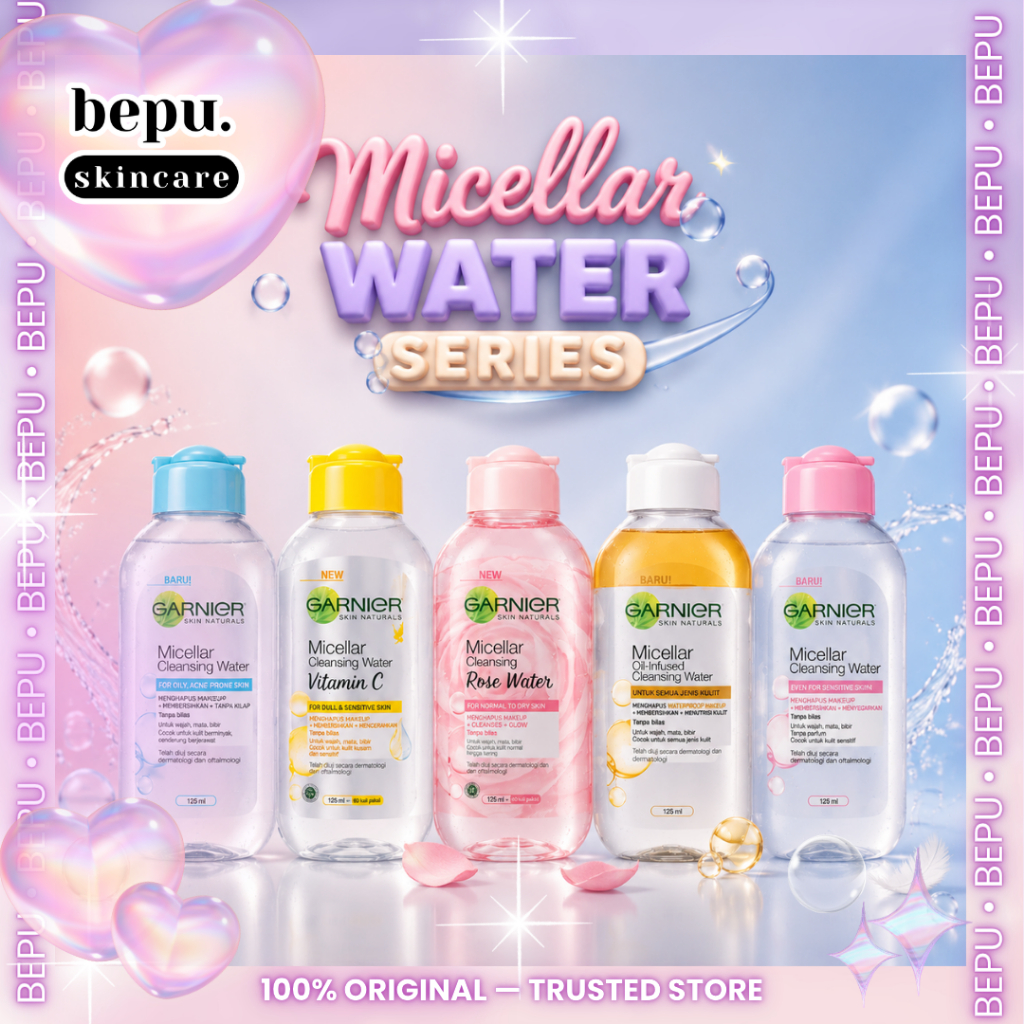 Bepuskincare - Garnier Micellar Cleansing Water Pink|  Garnier Micellar Cleansing Water Salicylic Bl