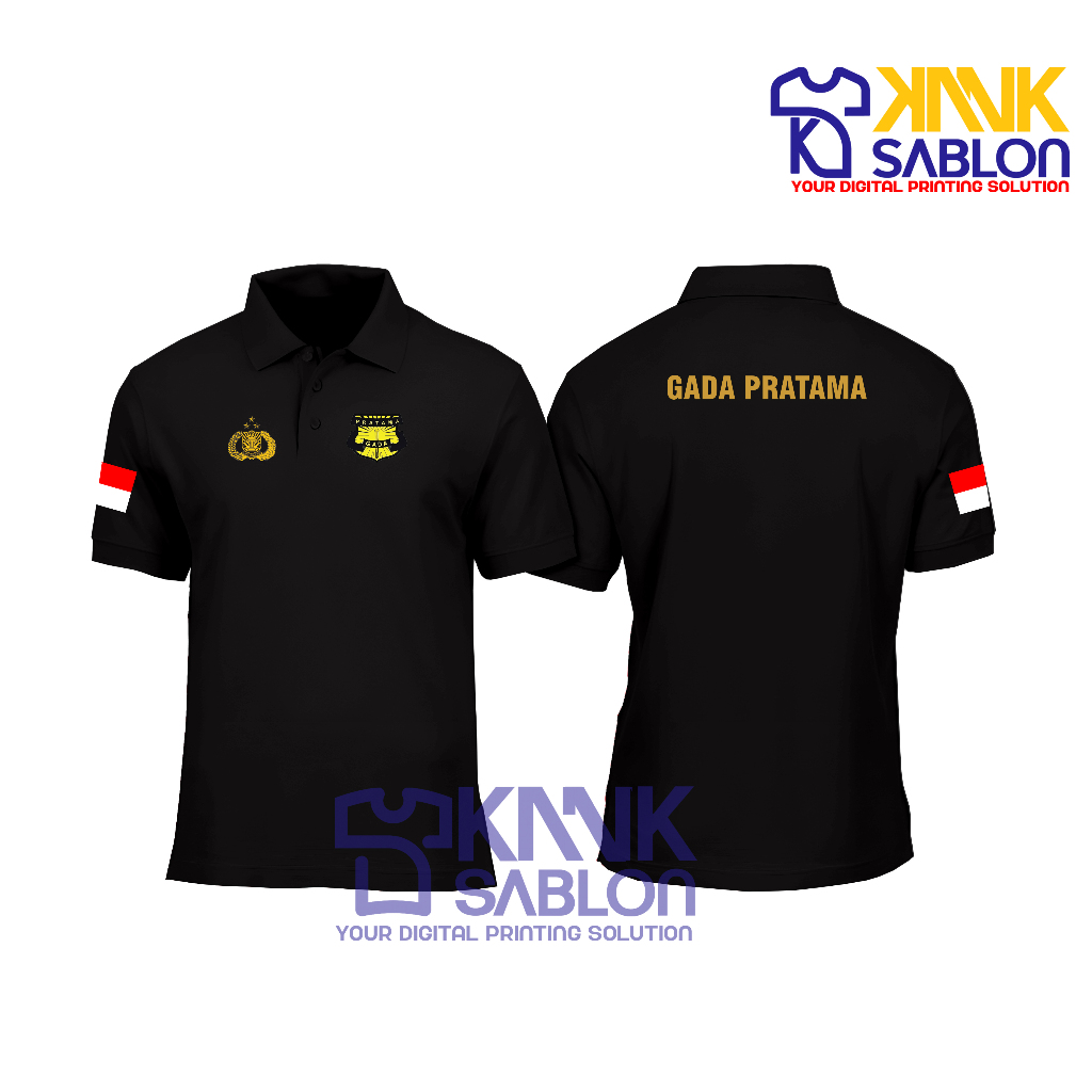 Poloshirt GADA PRATAMA - Kaos Polo GADA PRATAMA - Baju berkerah GADA PRATAMA - Kanksablon
