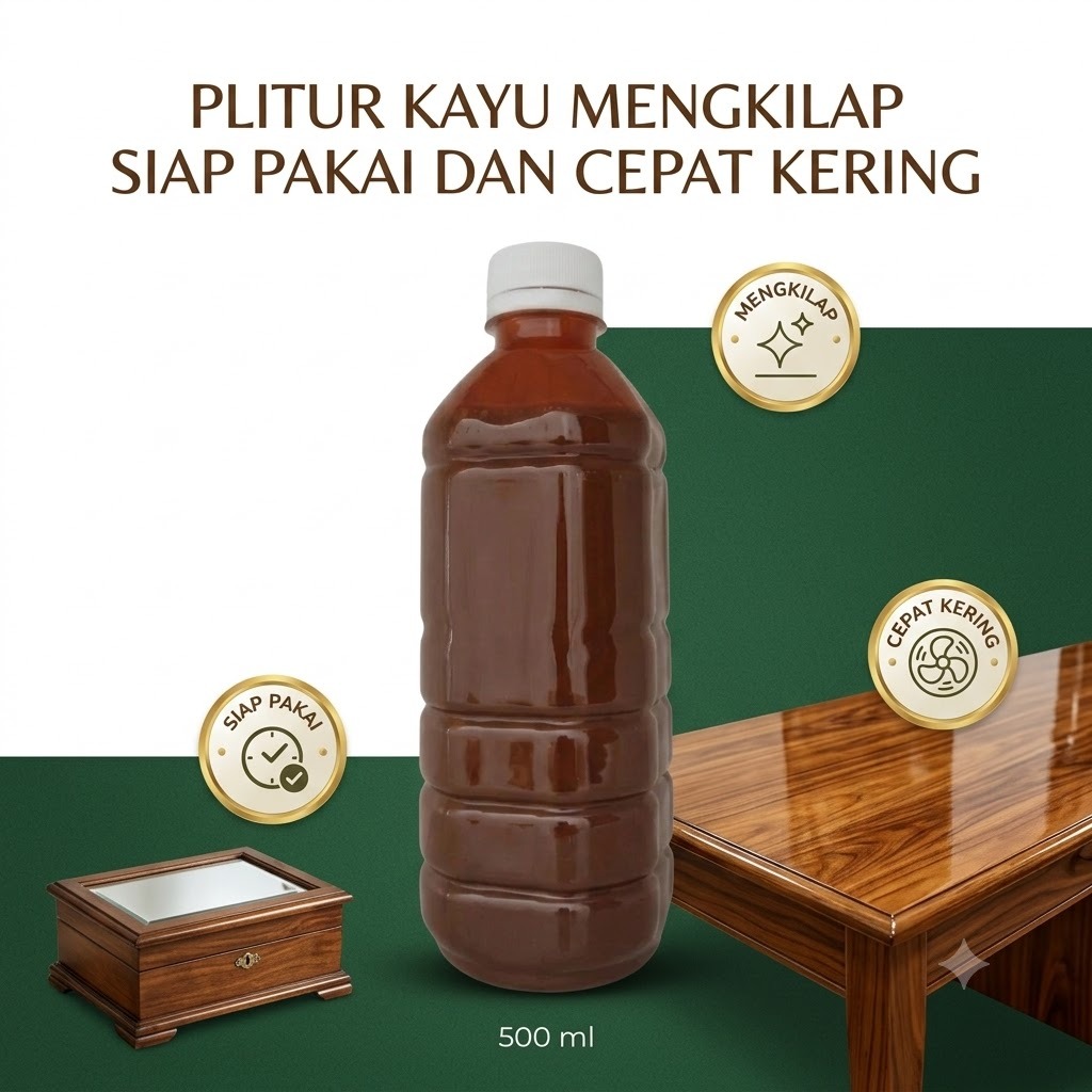 Pewarna Kayu Woodstain Waterbased 500ml 250ml 60ml Politur Vernis Kayu Jati Mahoni Salak Walnut Pole